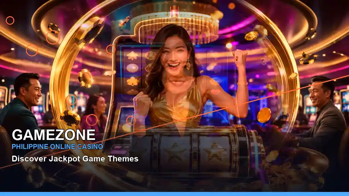 GAMEZONE reels casino bonus games featuring an adult Filipina casino host with a centered composition — view 2